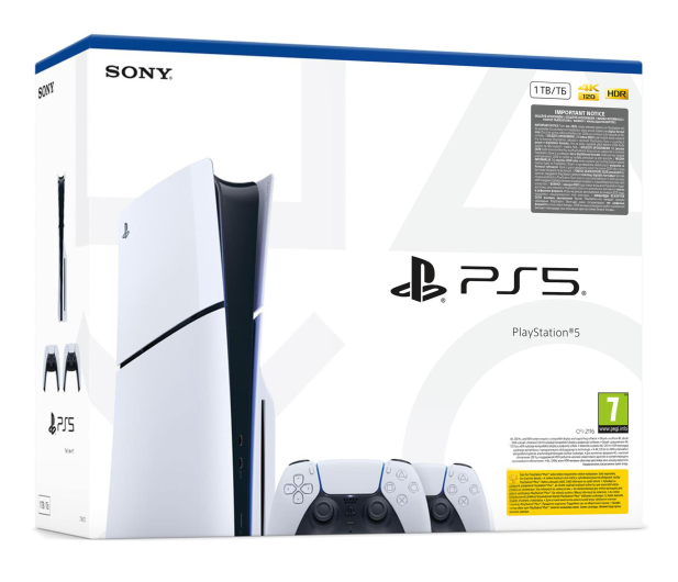 SONY Playsation 5 Slim Standard + Dualsense Biały - 1210590 - zdjęcie